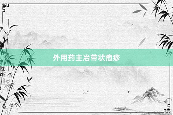 外用药主冶带状疱疹
