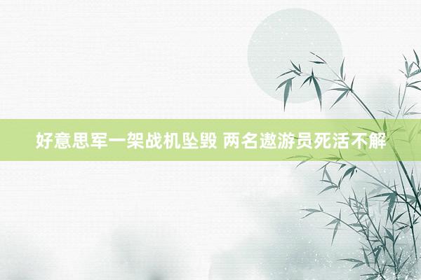 好意思军一架战机坠毁 两名遨游员死活不解