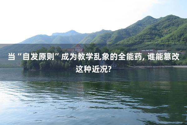 当“自发原则”成为教学乱象的全能药, 谁能篡改这种近况?